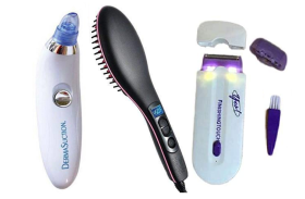 Derma Suction + Simply Straight Hair + Yes Finishing Trimmer