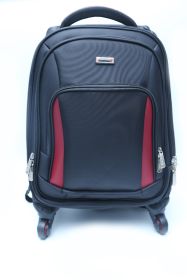 Duslang 15" Laptop Backpack/Trolley Bag, 4 Wheel Black/Red