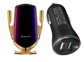 R1 Wireless Charger + Car Charger 2 USB Ports