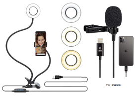 Professional Live Stream + Lavalier Microphone for iPhone