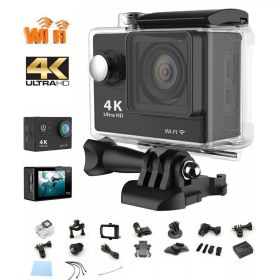 4K Ultra HD Sports Action Camera, 16MP, 30M Water Proof - Black