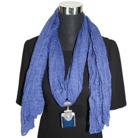 Fashion Scarf Necklace - Blue