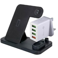 iPhone 4 in 1 Wireless Charger + 4 port USB Wall Quick Charger