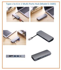 TYPE-C TO 6 IN 1 MULTI PORT S-1685
